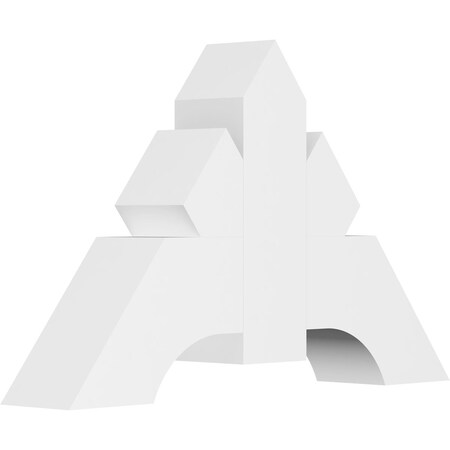 Ekena Millwork Vanguard Architectural Grade PVC Gable Bracket, 36"W x 22 1/2"H x 6"D x 6"F, 15/12 Pitch GBP036X23X0606VAN00